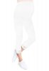 MijaCulture – Elegant Maternity 3/4 cropped leggings with lace 3005 White